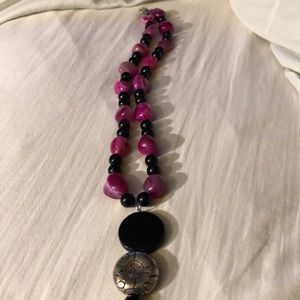 Glass bead necklace